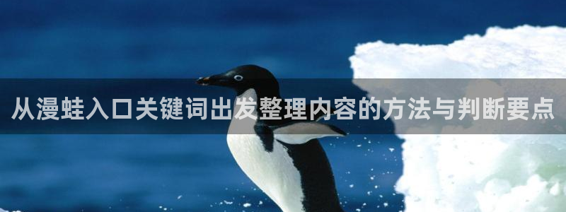 冒险漫画:从漫蛙入口关键词出发整理内容的方法与判断要点